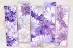 Pastel Aster Purple White Flower PNG Bookmark Sublimation De Product Image 2