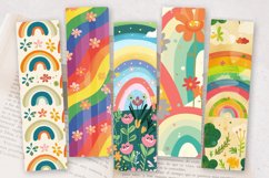 Spring Cottagecore Rainbow PNG Bookmark Sublimation Designs Product Image 2