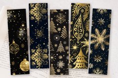 Festive Christmas Gold PNG Bookmark Sublimation Design Product Image 2