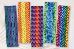 Knitted Rainbow PNG Bookmark Sublimation Designs Product Image 2