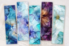 Jasmine Alcohol Ink Flower PNG Bookmark Sublimation Designs Product Image 2