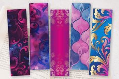Magenta and Blue Luxury PNG Bookmark Sublimation Design Product Image 2