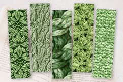 Soft Green Crochet Fabric PNG Bookmark Sublimation Des Product Image 2