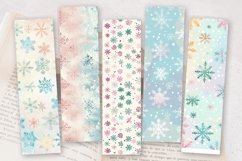 Pastel Winter Snowflakes PNG Bookmark Sublimation Designs Product Image 2