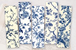 French Toile Floral Fabric PNG Bookmark Sublimation Designs Product Image 2