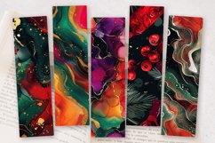 Christmas alcohol Ink PNG Bookmark Sublimation Design Product Image 2