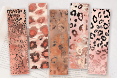 Rose Gold Leopard PNG Bookmark Sublimation Design Product Image 2