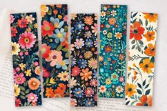 Boho Flower Garden PNG Bookmark Sublimation Designs Product Image 2