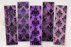 Purple and Black Damask PNG Bookmark Sublimation Design Product Image 2
