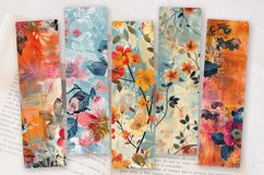 Mixed Media Floral PNG Bookmark Sublimation Designs Product Image 2