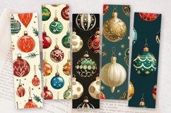 Christmas Baubles PNG Bookmark Sublimation Design Product Image 2