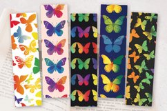 Rainbow Butterfly PNG Bookmark Sublimation Designs Product Image 2