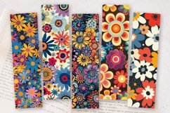 Funky Groovy Boho Flowers PNG Bookmark Sublimation Design Product Image 2