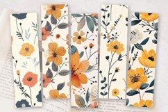 Minimal Boho Flowers PNG Bookmark Sublimation Designs Product Image 2