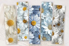 3D Daisy Flowers PNG Bookmark Sublimation Designs Product Image 2