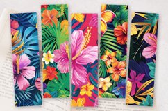 Bright Tropical Flowers PNG Bookmark Sublimation Designs Product Image 2