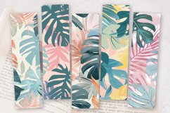 Pastel Jungle Tropical Leaf PNG Bookmark Sublimation Des Product Image 2