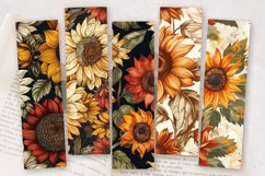 Vintage Autumn Sunflower Fabric PNG Bookmark Sublimation Des Product Image 2