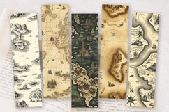 World Fantasy Maps Printable PNG Bookmark Sublimation Design Product Image 2