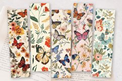 Floral Butterfly Garden PNG Bookmark Sublimation Designs Product Image 2