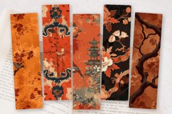 Vintage Rust Chinoiseries Funky PNG Bookmark Sublimation Des Product Image 2