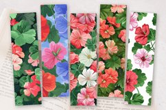 Geranium Flower Garden PNG Bookmark Sublimation Designs Product Image 2