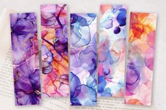 Orchid Alcohol Ink Flowers Paper PNG Bookmark Sublimation De Product Image 2