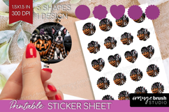 Boston Terrier Dog Round Sticker Halloween Printable Sticker Product Image 1