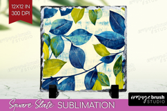 Eucalyptus Leaves Slate PNG - Botanical Square Slate Product Image 1