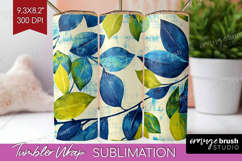 Eucalyptus Leaves Tumbler Wrap - Botanical Tumbler PNG Product Image 1