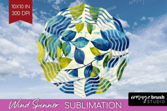 Eucalyptus Leaves Wind Spinner Sublimation PNG - Botanical Product Image 1