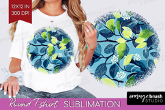 Eucalyptus Leaves Round Tshirt Background - Botanical PNG Product Image 1