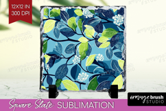 Eucalyptus Leaves Slate PNG - Botanical Square Slate Product Image 1