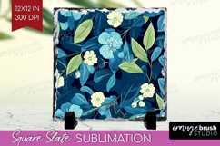 Eucalyptus Leaves Slate PNG - Botanical Square Slate Product Image 1