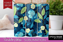 Eucalyptus Leaves Tumbler Wrap - Botanical Tumbler PNG Product Image 1