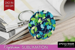 Eucalyptus Leaves Keychain PNG - Botanical Keychain Product Image 1