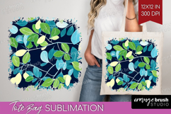Eucalyptus Leaves Tote Bag - Botanical Tote Bag PNG Product Image 1