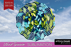 Eucalyptus Leaves Wind Spinner Sublimation PNG - Botanical Product Image 1