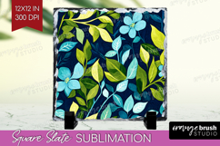 Eucalyptus Leaves Slate PNG - Botanical Square Slate Product Image 1