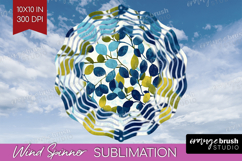 Eucalyptus Leaves Wind Spinner Sublimation PNG - Botanical Product Image 1