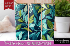 Eucalyptus Leaves Tumbler Wrap - Botanical Tumbler PNG Product Image 1