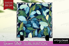 Eucalyptus Leaves Slate PNG - Botanical Square Slate Product Image 1