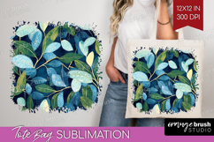 Eucalyptus Leaves Tote Bag - Botanical Tote Bag PNG Product Image 1