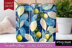 Eucalyptus Leaves Tumbler Wrap - Botanical Tumbler PNG Product Image 1