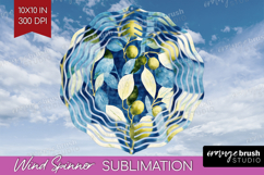 Eucalyptus Leaves Wind Spinner Sublimation PNG - Botanical Product Image 1