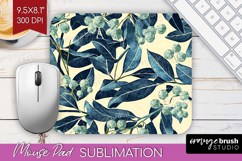 Eucalyptus Leaves Mouse Pad Sublimation - Botanical Mousepad Product Image 1
