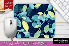 Eucalyptus Leaves Mouse Pad Sublimation - Botanical Mousepad Product Image 1