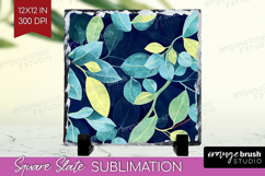 Eucalyptus Leaves Slate PNG - Botanical Square Slate Product Image 1