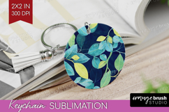 Eucalyptus Leaves Keychain PNG - Botanical Keychain Product Image 1