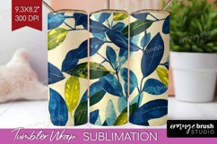 Eucalyptus Leaves Tumbler Wrap - Botanical Tumbler PNG Product Image 1